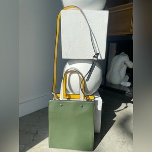 ZARA | Green & Yellow Color-Block Bag